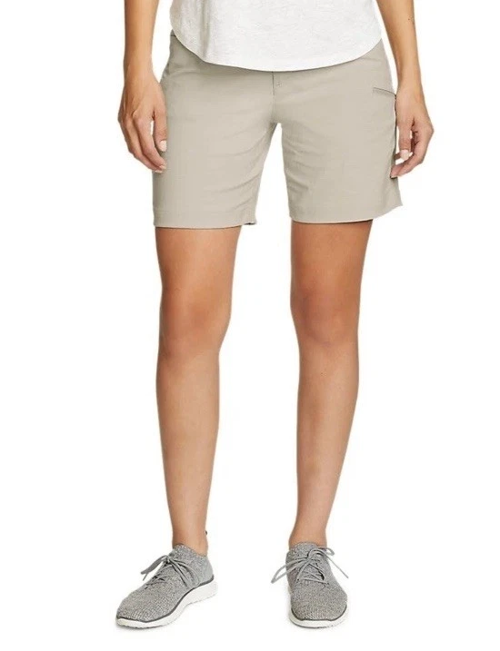 $60 Eddie Bauer Women’s Rainier shorts- Pumice Beige - Size 10 (33W) - NEW Tags