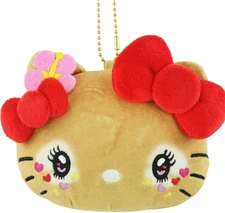 Sanrio Hello Kitty Pouch Kogyaru Die-Cut Cosmetic Pouch Hibiscus Heisei Retro