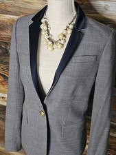 J. Crew Regent Blazer Working Gold Cuffs Wool Jacket Size 6