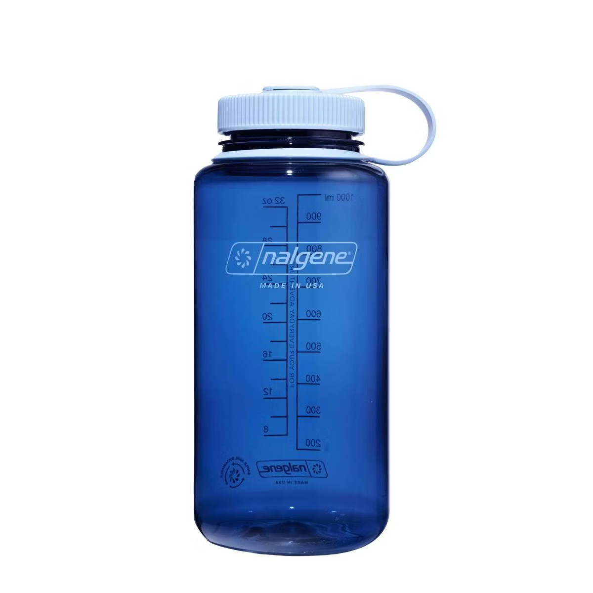 Nalgene 32 fl oz Plastic Wide Mouth Water Bottle Made in USA BPA Free