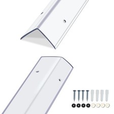 Pre-Drilled Wall Corner Protectors, 2pcs x 35.4''L x 1.97''W Clear Screw Fixi...