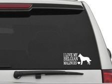 I LOVE MY BELGIAN MALINOIS Sticker Decal FREE SHIPPING Car Truck HEART CW2207
