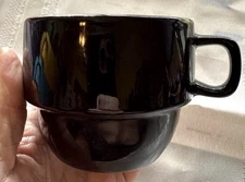 WORLD MARKET Replacement 8 Ounce Oz Coffee Cup Mug Tea Black  Stackable