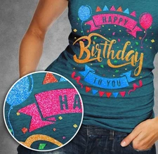 FOREVER Subli Dark (No Cut) Glitter Heat Transfer Paper 11"x17"