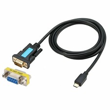 XT-XINTE 1.5m USB-C to RS232 DB9 Male Serial Adapter Female-Female Connector
