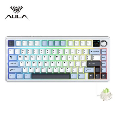 AULA F75 MAX Gaming Mechanical Keyboard 75% Wired/Bluetooth/2.4G Hot-Swap RGB E-