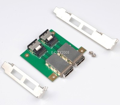 SFF-8087 to 2 Ports External HD SAS SFF-8088 PCI Mini SAS Card Adapter Board