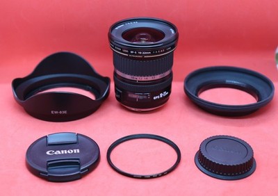 Canon EF-S 10-22mm F/3.5-4.5 USM SLR Lens, 77mm DHD UV Filter + Lens Hoods