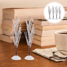 4 Pcs Bricolage D'arbres En Fil De Fer Ornement Bureau Ornements
