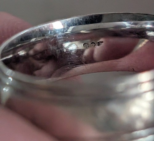 Sterling Silver Ring 925 Men’s Size UK R Used - Imagen 5 de 6