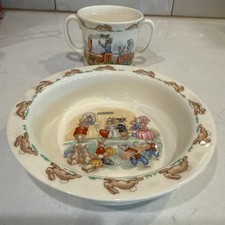 ROYAL DOULTON  Bunnykins  Double Handled Cup And Bowl - Excellent Condition