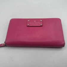 Kate Spade Wellsley Zip Around Leather Wallet Hot Pink