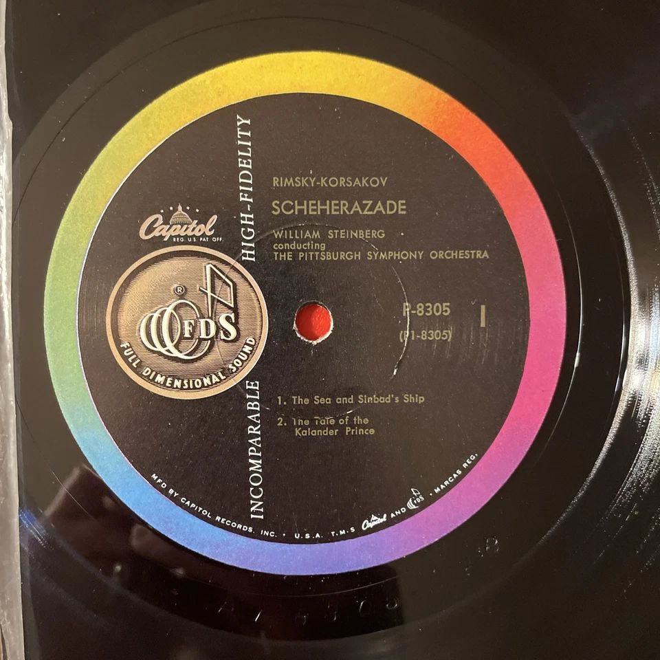 William Steinberg / Rimsky-Korsakov Scheherazade LP Capitol FDS Mono EX!!!! Foto 3 de 4