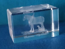 Anheuser-Busch Budweiser Clydesdales Crystal Paperweight