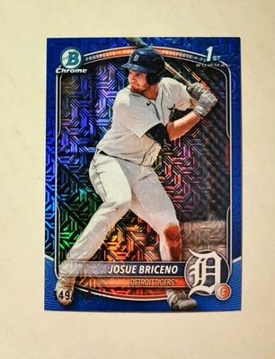 #ad #ad Josue Briceno 2025 1st Bowman Chrome BLUE Mojo REFRACTOR 149 150 #BCP 13 RC z3 $39.97
