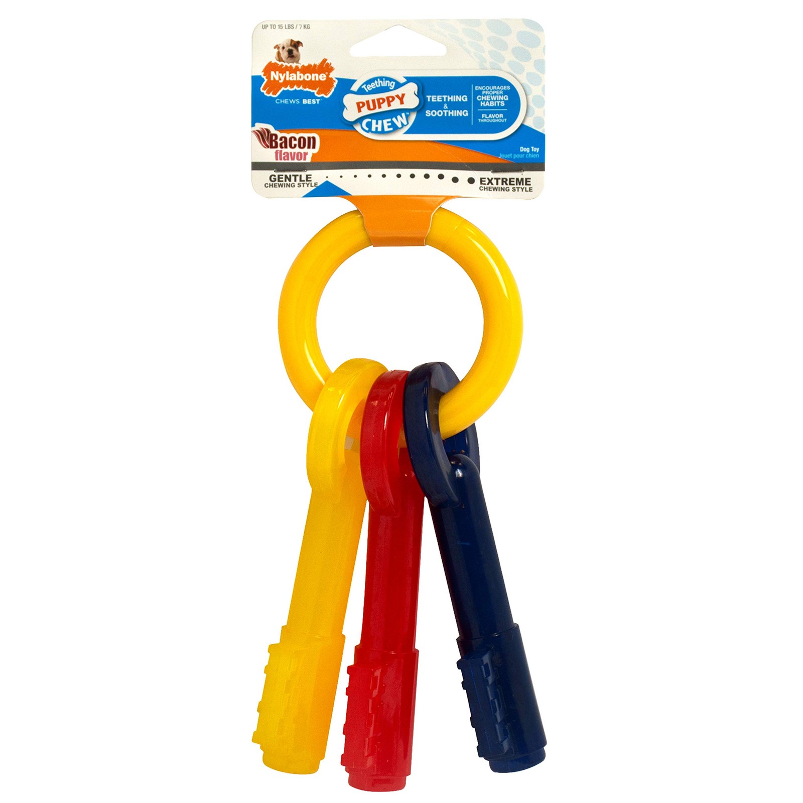 Nylabone Just For Puppies Extra Small Key Ring Bone Puppy Dog Teething Chew Toy