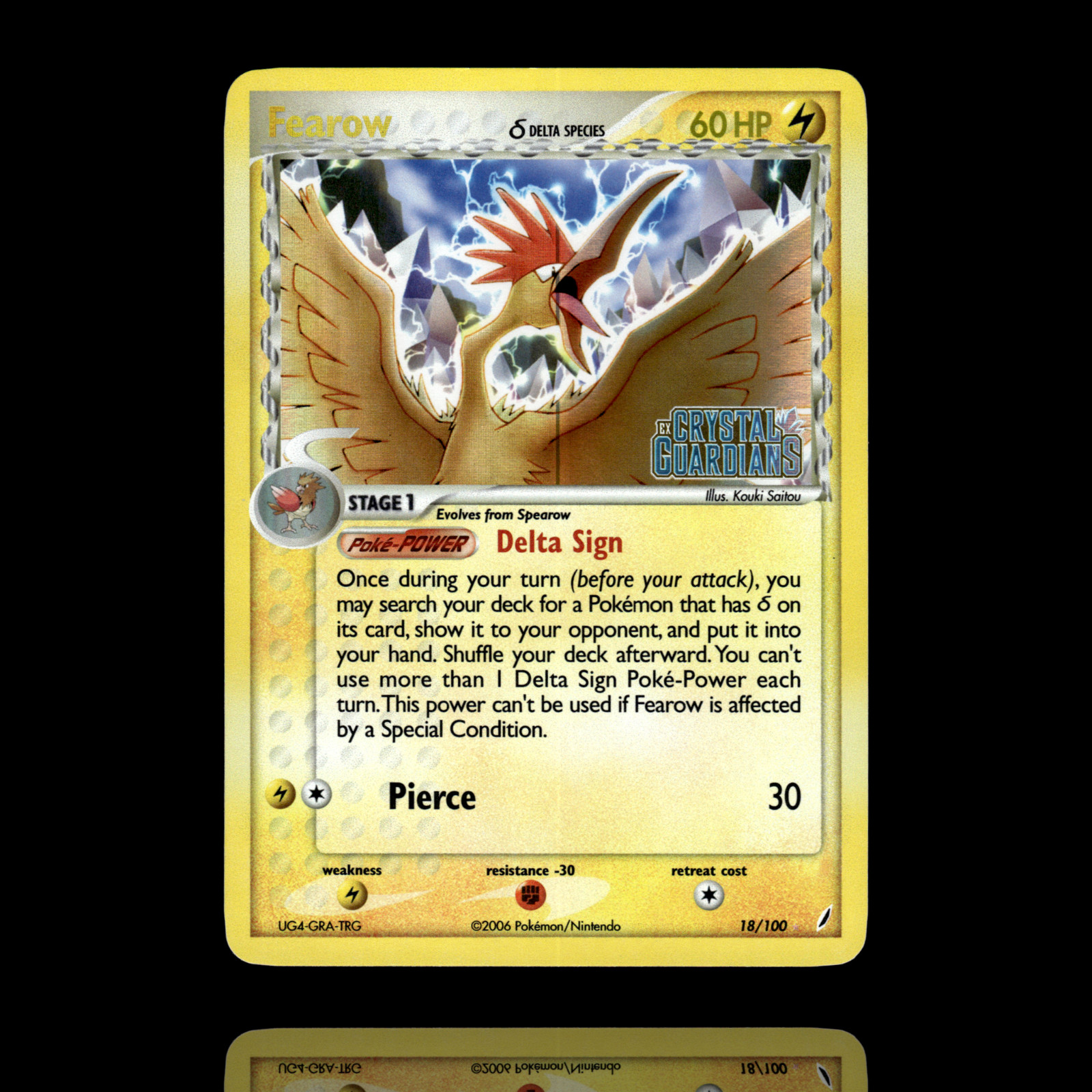 ▸ Fearow | ex Crystal Guardians | Reverse Holo Stamped | 18/100 | NM