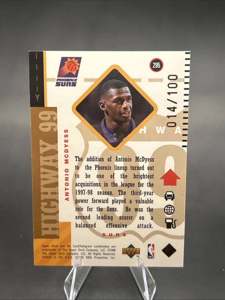 1998-99 Upper Deck - Highway 99 Bronze /100 #295 Antonio McDyess Rare  - Image 2 of 2