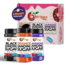 NY Candy Shop Sanding Sugar - Sugar Sprinkles - Sparkling Sugar - Pack of 3 4oz