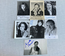 konvolut von 7 original signiertenAutogrammen (Schauspieler/innen)