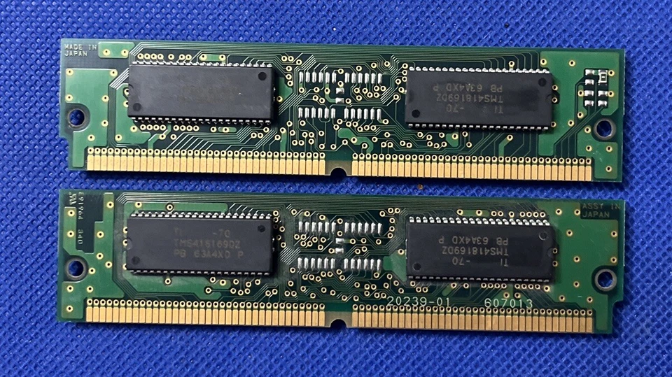 2x 8MB EDO 72-pin Non-Parity 70ns 16-Chip RAM SIMM Memory 16MB - Image 2 of 2