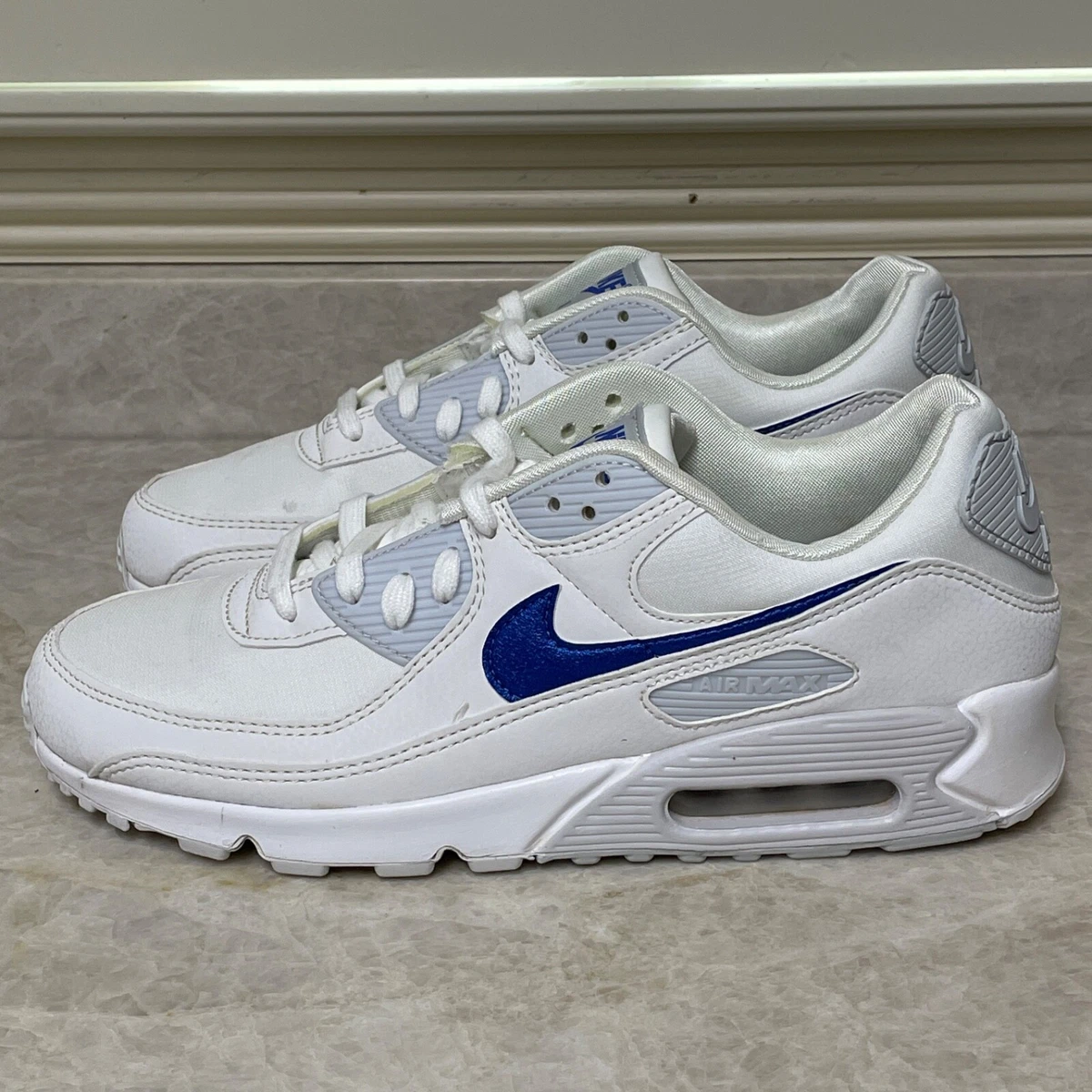 Nike Air Max 90 White Metallic Blue W for sale | eBay