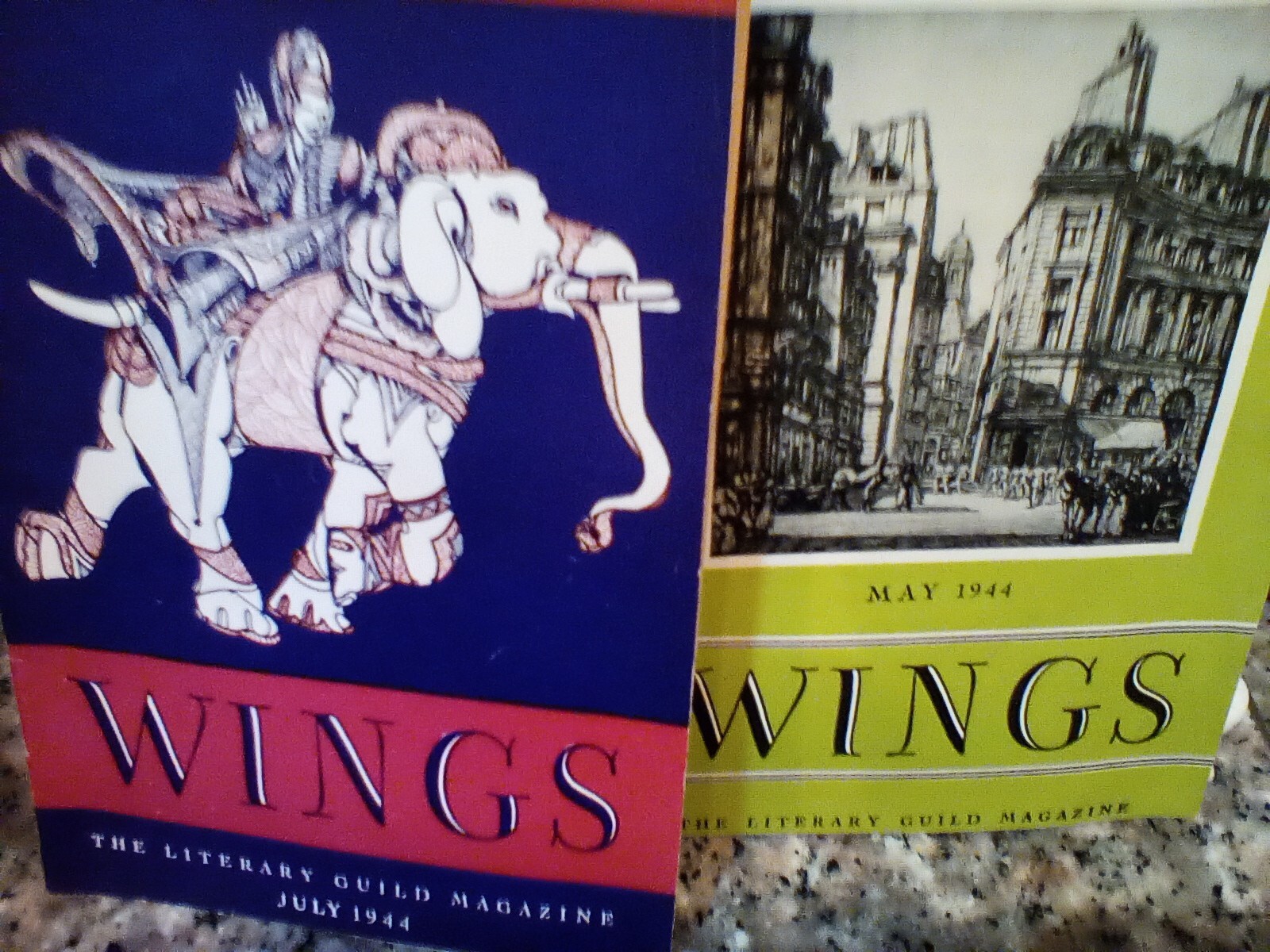 WINGS Literary Guild Magazine May 1944 + July 1944 Lot of 2 eBay