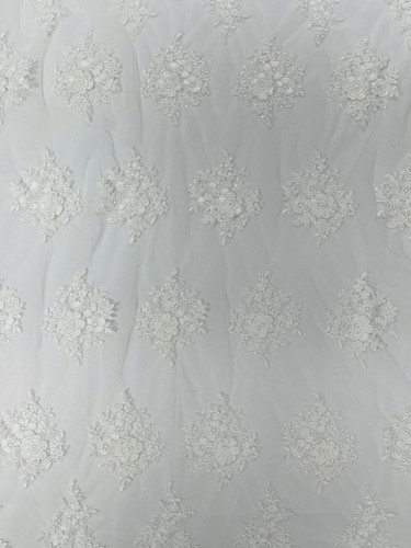 corded lace 3d floral embroider (by the yard) - Picture 30 of 63