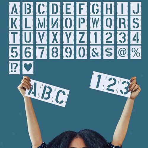 Buchstabenschablonen 2 Zoll, Alphabetschablonen, Malschablonen, Bastelschablonen - Afbeelding 1 van 12