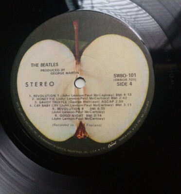 BEATLES The White Album Vintage 1968 Apple SWBO-101 2 LP Low