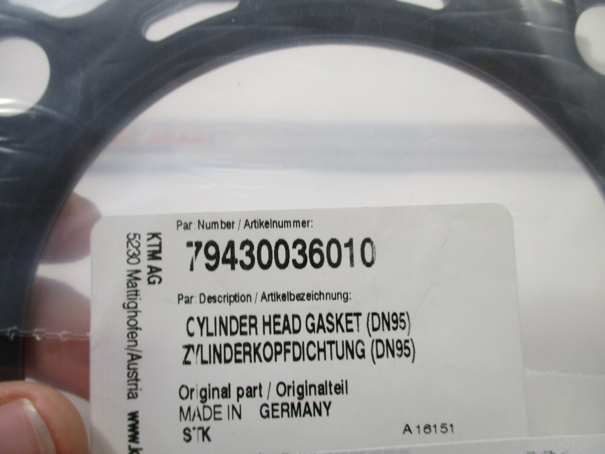 NEW NOS OEM KTM CYLINDER HEAD GASKET 79430036010 450SXF 450XCF 500  