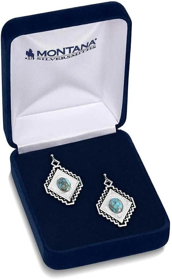 Brincos Montana Silversmiths Diamond of the West turquesa - ER5661 - Imagem 3 de 4