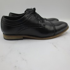 Stacy Adams Shoes Mens 6 M Dunbar Wingtip Oxford 43418-001 Black Faux Leather