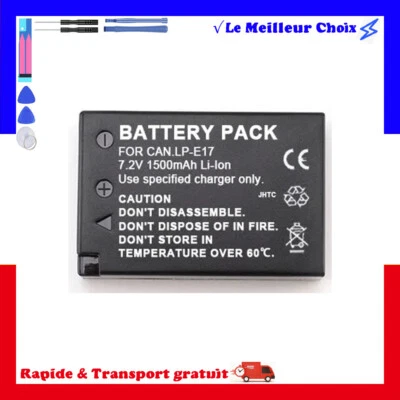 Batterie LP-E17 pour Canon EOS 77D, 750D, 760D 800D 850D 8000D 250D