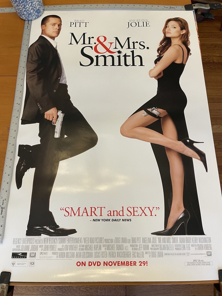 MR. AND MRS. SMITH MOVIE POSTER NEW Original 27x40 *READ
