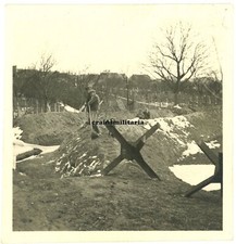 Orig. Foto Panzersperren Tanksperre in Tschechien 1939 Sudetenland Grenze