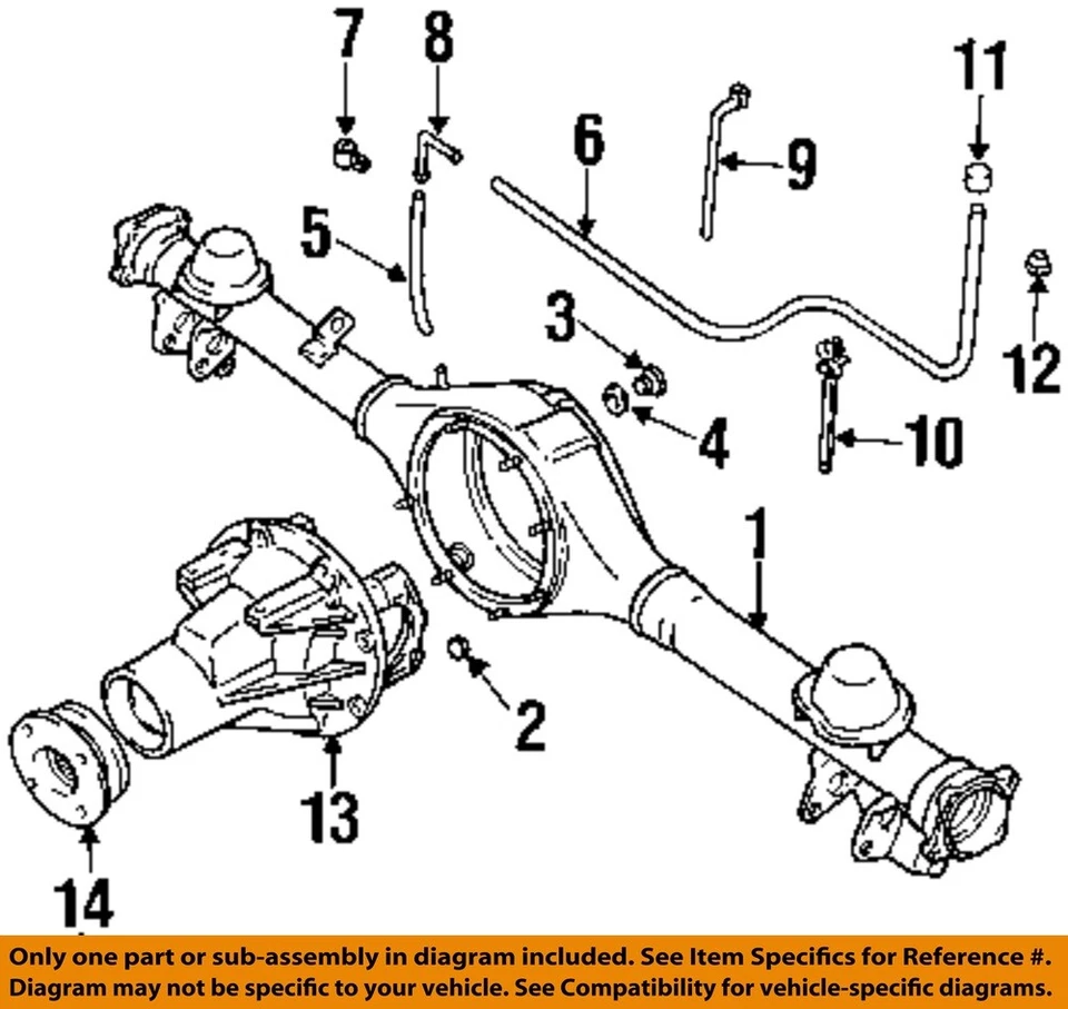 1992 1993 1994 1995 Suzuki Sidekick OEM TBI automático 4x4 eje trasero relación 4,63 Foto 3 de 4