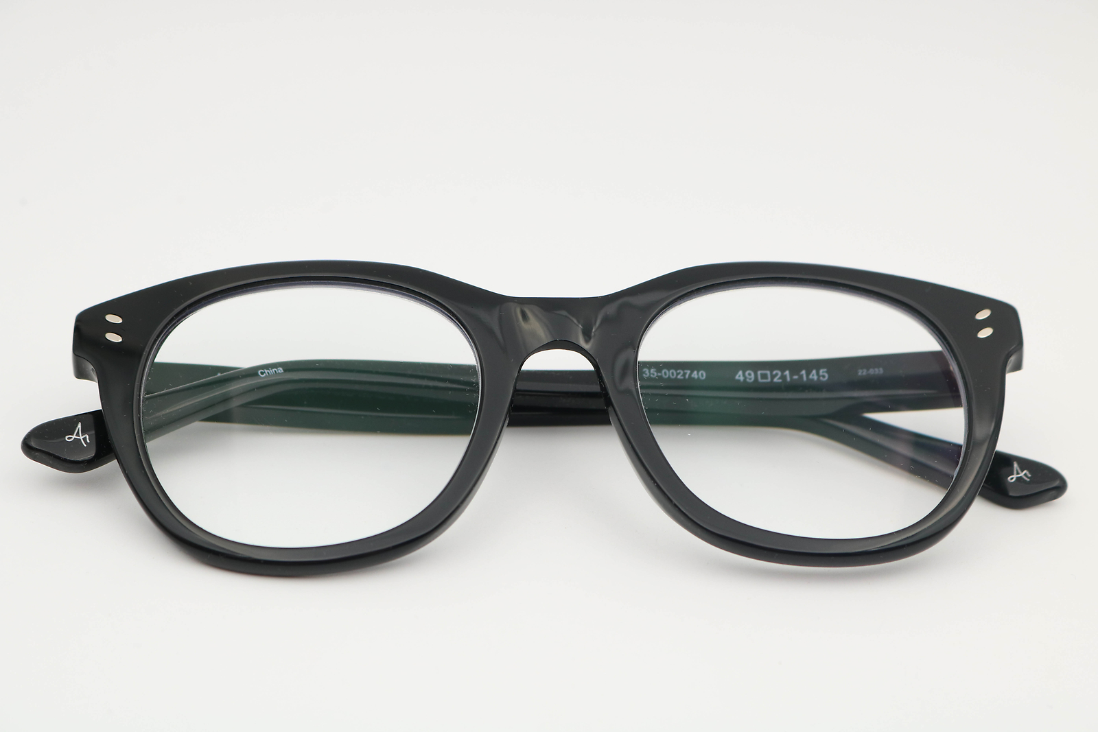 Amelia E Bella Shiny Black Cat Eye 35-002740 Eyeglasses Frames 49-21-145