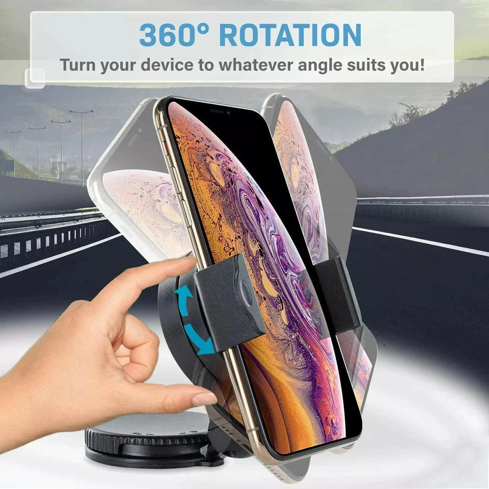 Universal Car Mobile Phone Holder 360 Dashboard Windscreen Suction Mount Stand - Image 2 of 4