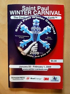 2009 ST. PAUL WINTER CARNIVAL "Coolest Celebration" Pinback Button w/Book