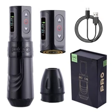 YILONG Wireless Tattoo Pen Machine Gun With 2 Batteries LCD Display RCA Adapter