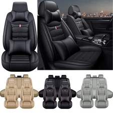 For Toyota Tacoma Car Seat Cover Full Set Leather 5-Seats Front Rear Protectors