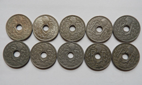 Lot x20 Pièces France 25 cts LINDAUER (entre 1917 et 1939) TOUTES DIFFERENTES - Picture 4 of 7