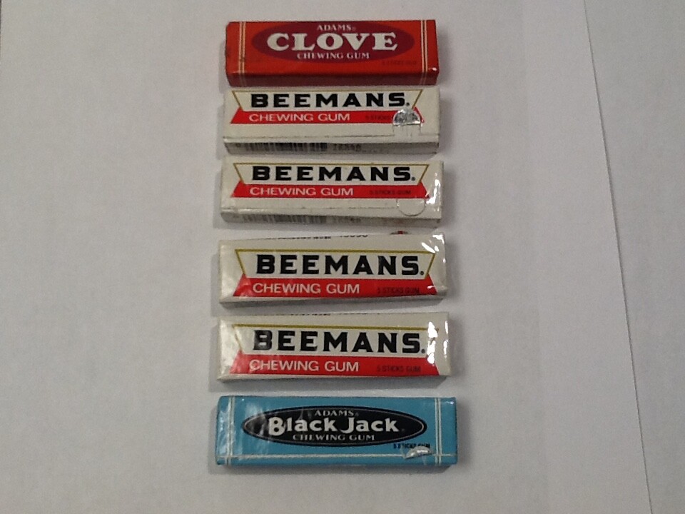 Vintage Beemans Chewing Gum, Vintage Blackjack Gum, Vintage Clove