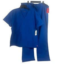 Red Panda Maevn Uniforms Scrub Set Top Cargo Pants Royal Blue Large Unisex