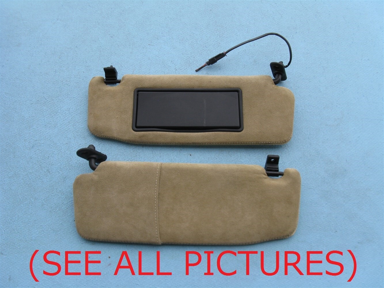 02-07 MASERATI GT COUPE M138 LEFT DRIVER RIGHT PASSENGER SUN VISORS PAIR USED