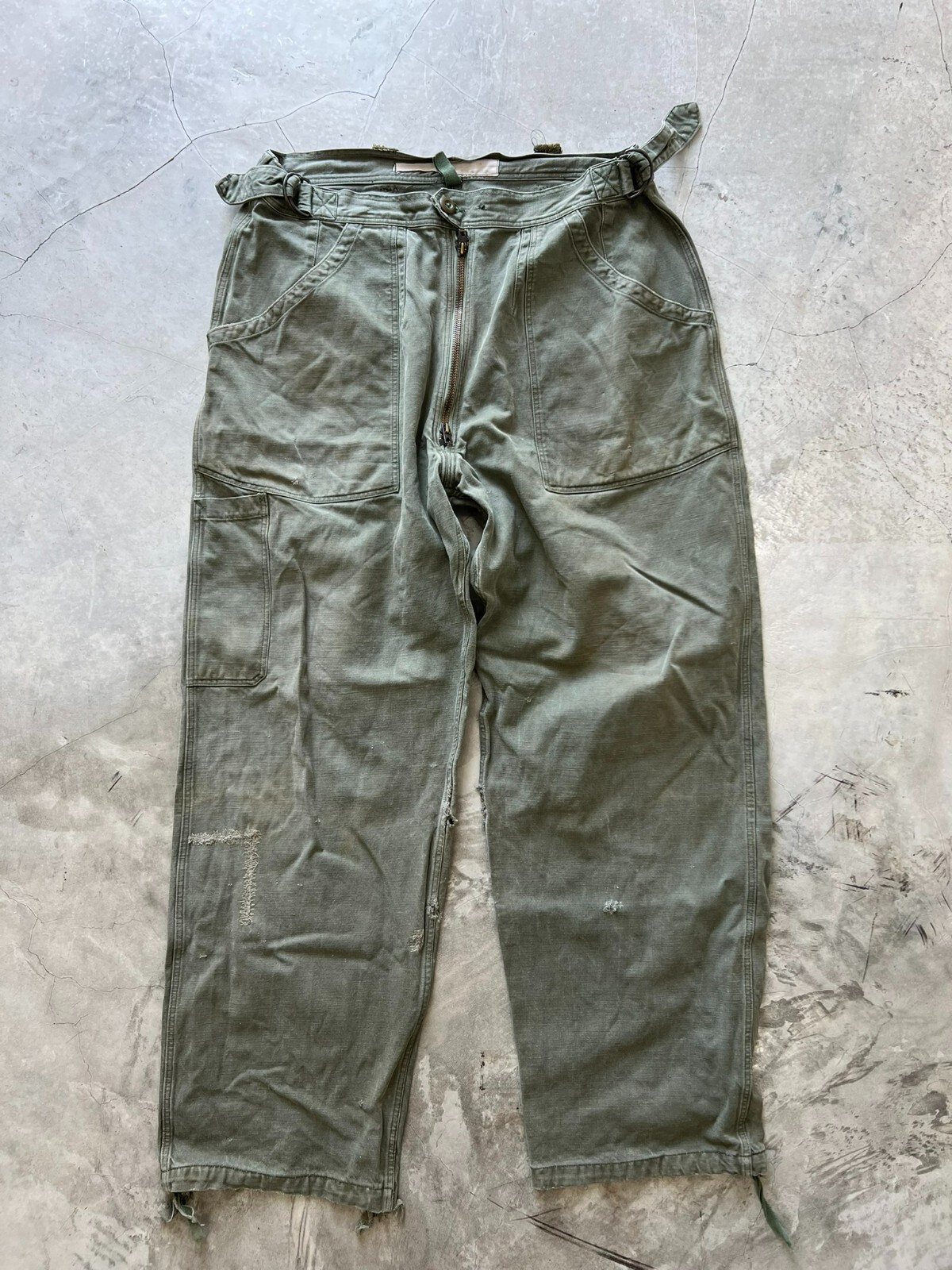 VINTAGE 50's FRENCH AIR FORCE MECHANIC ARMY PANTS