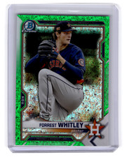 2021 Bowman Chrome Prospects  Forrest Whitley Green Mini-Diamond Refractor /99