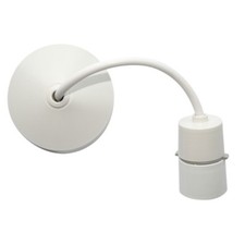 British General T2 6 Inch Pendant Set With 3.5 Inch Ceiling Rose White