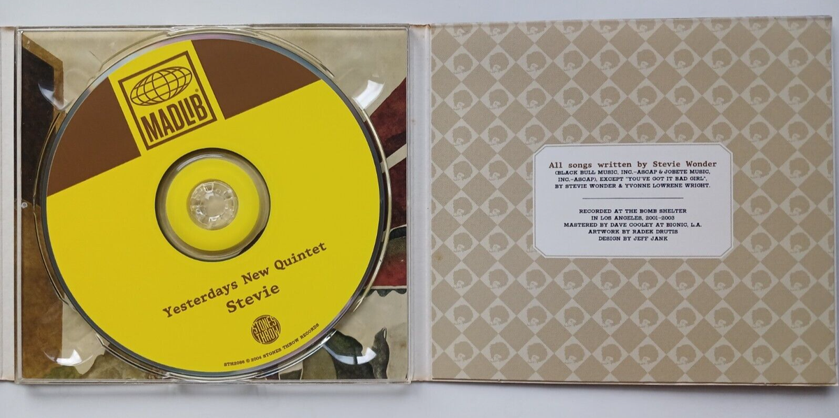 YESTERDAYS NEW QUINTET - STEVIE - CD - 2004 - MADLIB - VG+
